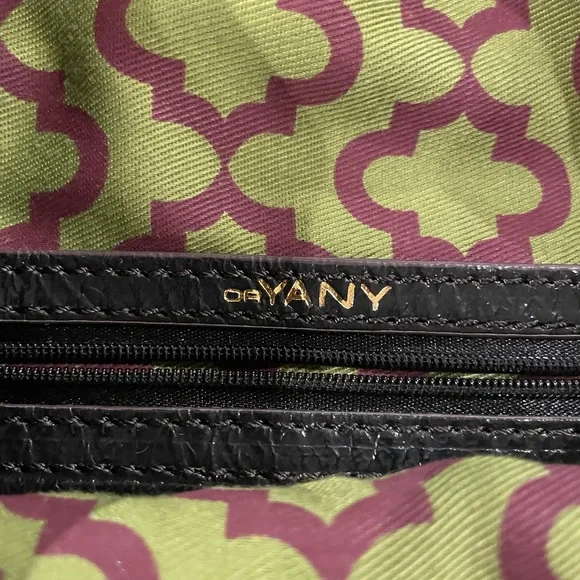 orYANY Lucy crocodile Black patent leather embossed hobo bag. - Picture 13 of 16